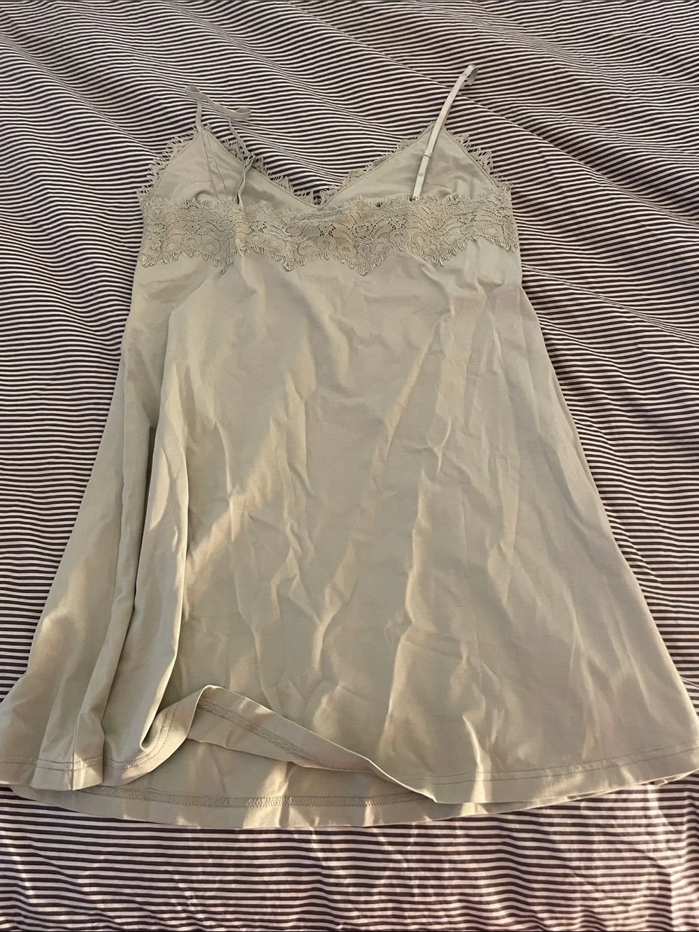 Lulus Absolutely Enchanting Sage Lace Lingerie Slip Green - Size S